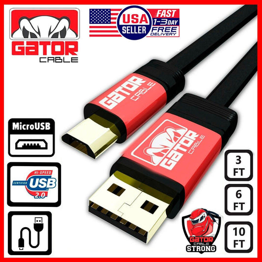 Micro USB Charger Cable Data Sync Powered For Samsung Android HTC LG Motorola