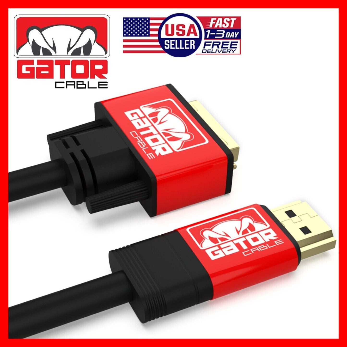 DVI-D 24+1 to HDMI Dual Link Cable Male Gold HDTV PC 1080P Display Adaptor 6FT