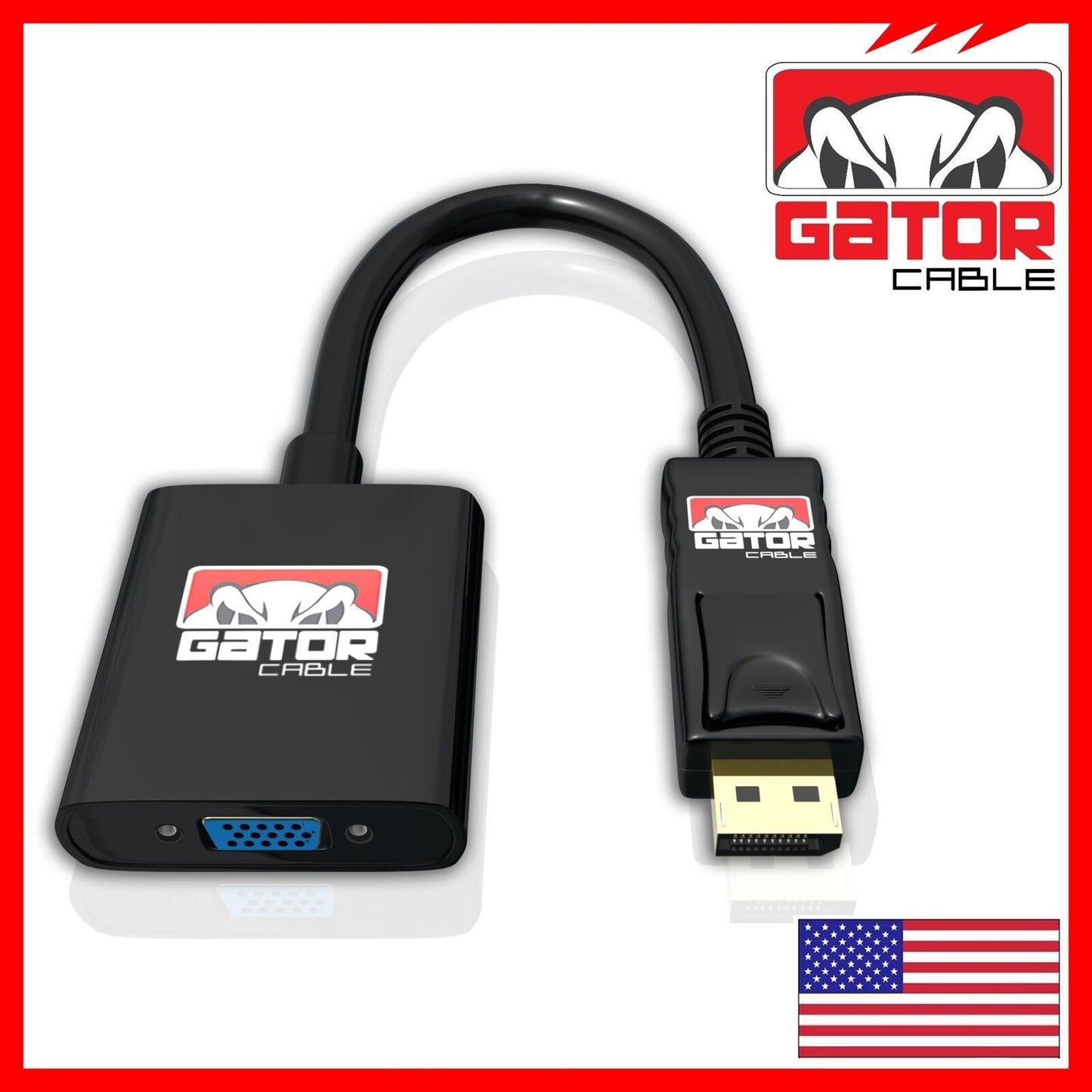Display Port to VGA Adapter Converter Cable Video HDTV PC Monitor Desktop UHD
