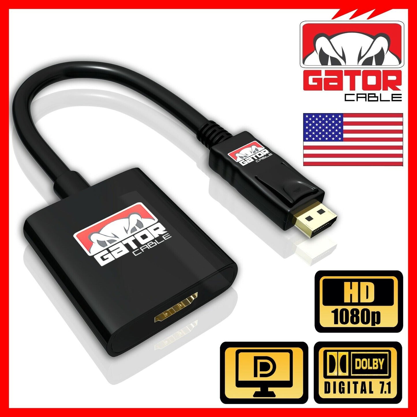 Display Port DP Male to HDMI Female Adapter Converter Dongle Cable PC Monitor