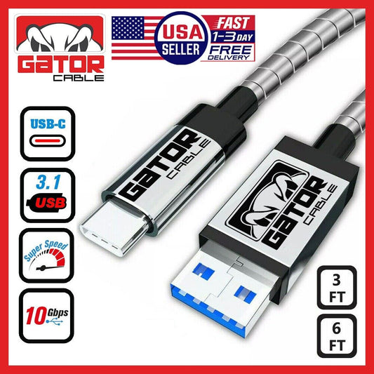 All Full Metal USB-C To USB Phone Charger Cable Fast Charge For Android Phones