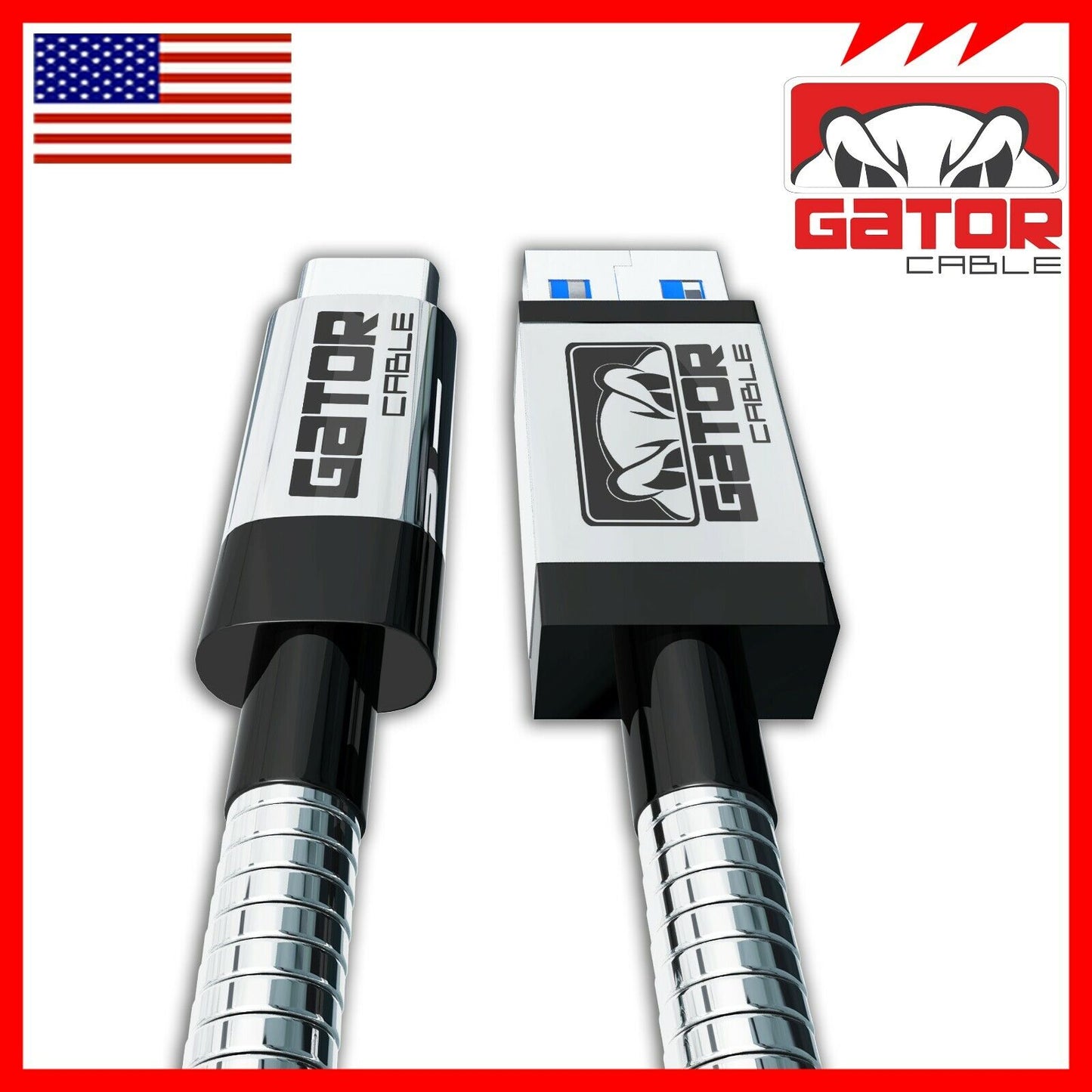 All Full Metal USB-C To USB Phone Charger Cable Fast Charge For Android Phones