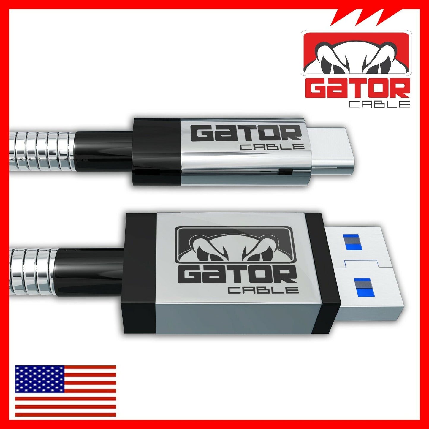 All Full Metal USB-C To USB Phone Charger Cable Fast Charge For Android Phones