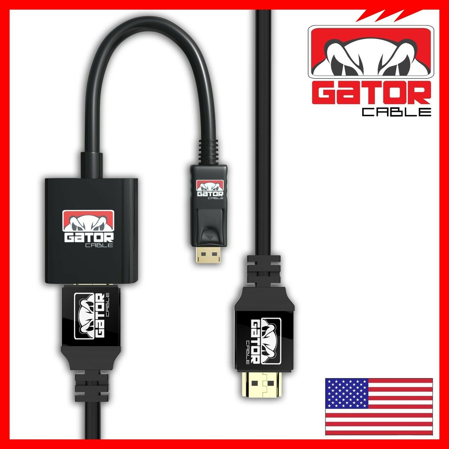 Display Port to HDMI Adapter Cable Audio Video PC Monitor 4K 1080P 60Hz 18Gbps