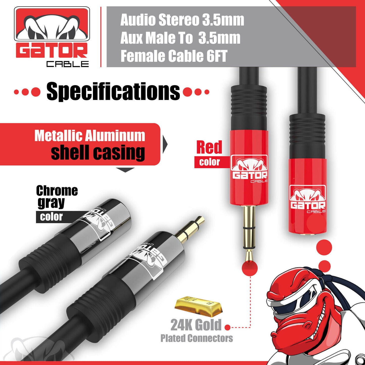 AUX 3.5mm Extension Cable Male to Female Adapter Stereo Audio Headphone Cord 6FT