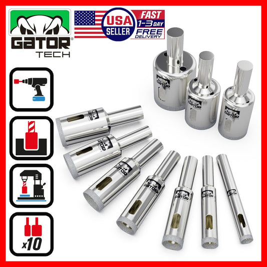 Diamond Hole Maker Cutter Saw Drill Bit Set Glass Ceramic Tile Porcelain 10pcs