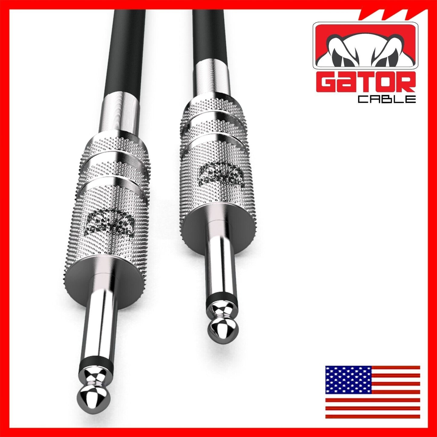 1/4” to 1/4” Male Mono Plug Cable Wire Cord Guitar Bass Instrument DJ Mixer
