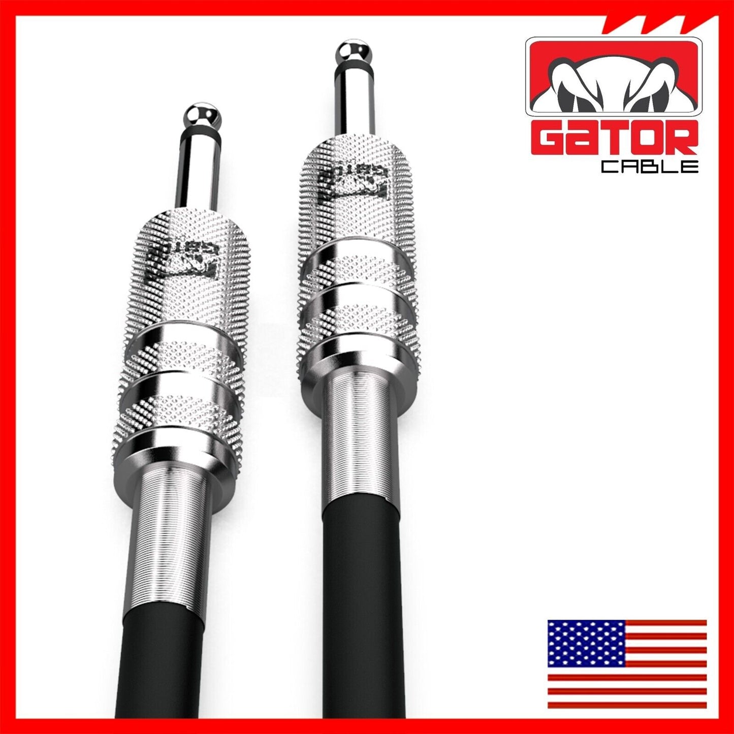 1/4” to 1/4” Male Mono Plug Cable Wire Cord Guitar Bass Instrument DJ Mixer