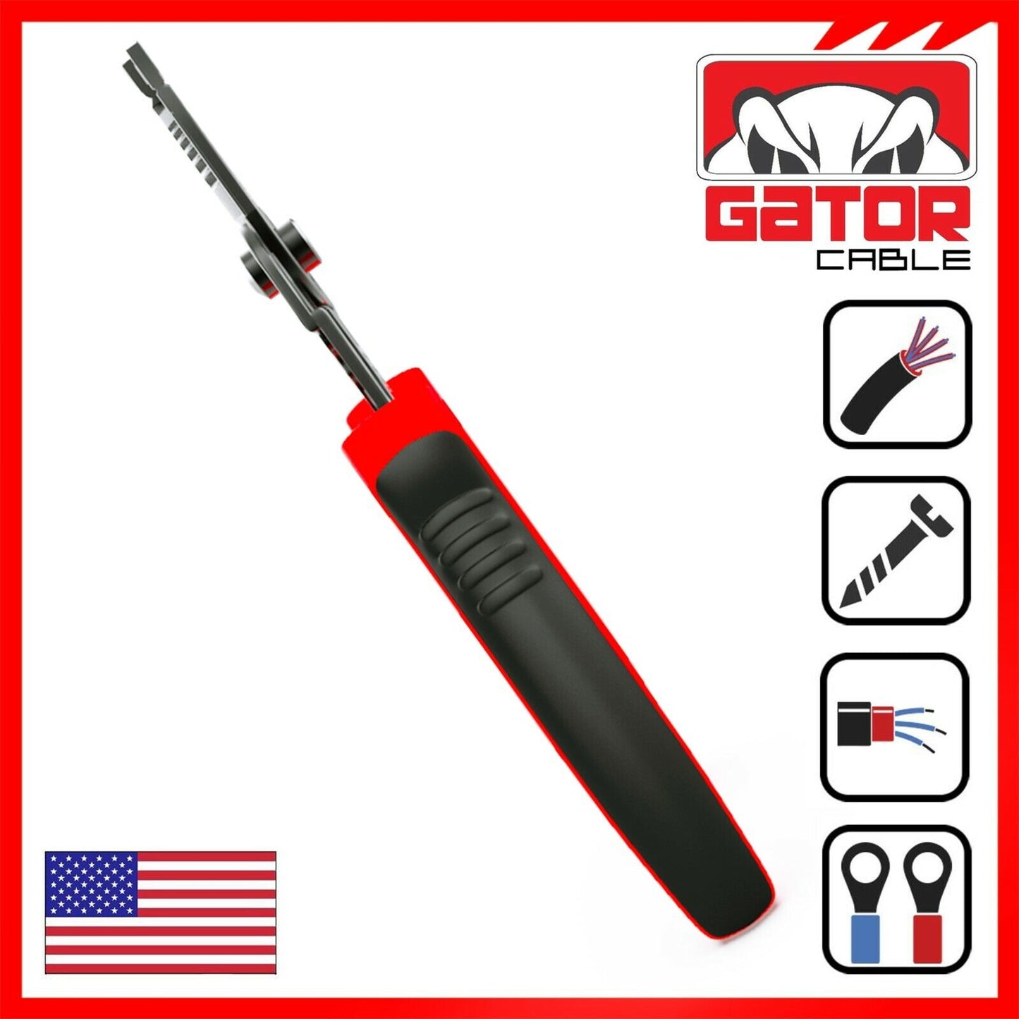 Wire Cable Screws Stripper Cutter Crimper Shearer Snipper Pliers Grip Multi-Tool