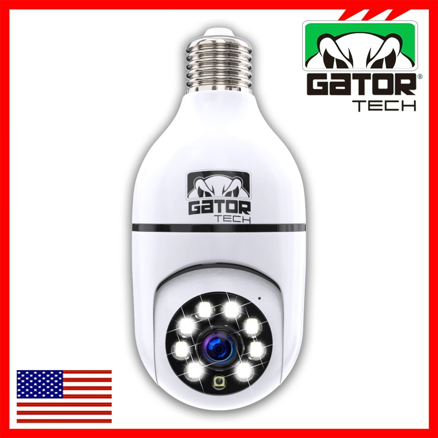 WiFi Wireless Security Camera HD 1080P IR Night Light Bulb Home Waterproof IP66