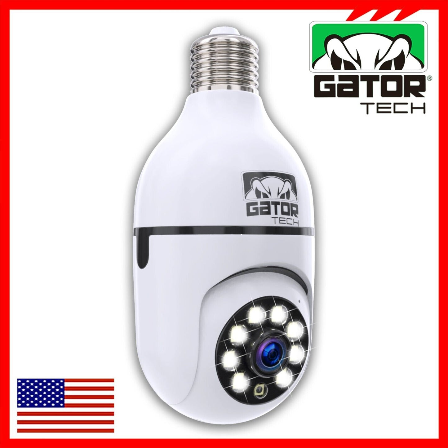 WiFi Wireless Security Camera HD 1080P IR Night Light Bulb Home Waterproof IP66