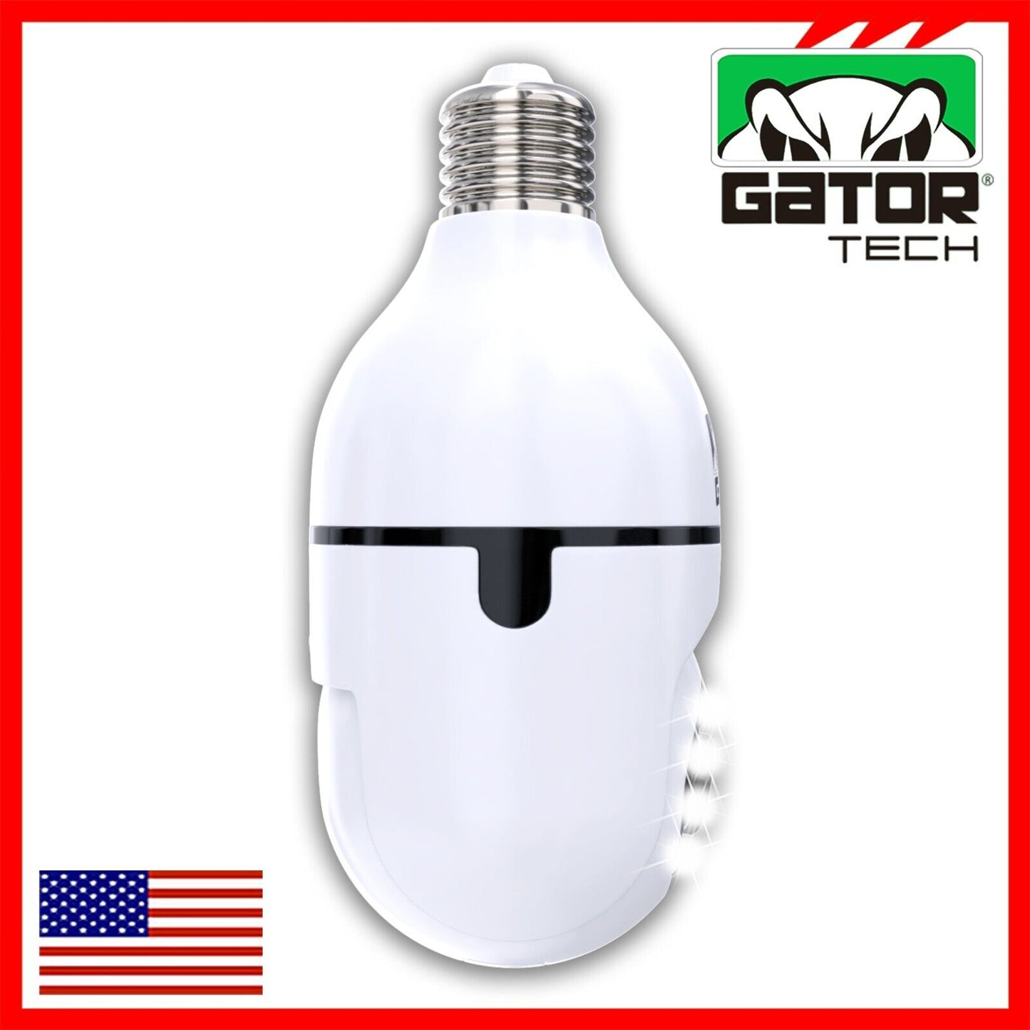 WiFi Wireless Security Camera HD 1080P IR Night Light Bulb Home Waterproof IP66