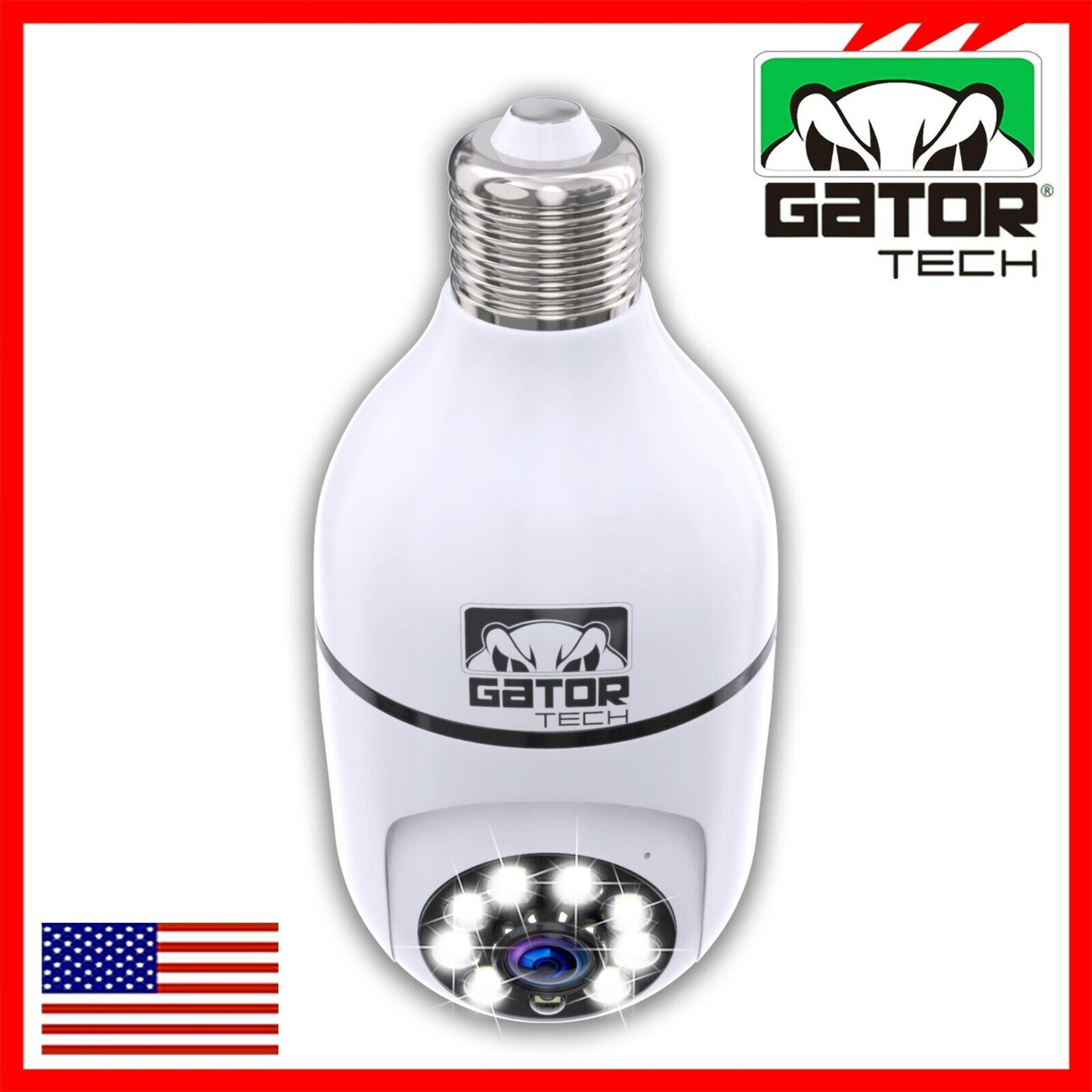 WiFi Wireless Security Camera HD 1080P IR Night Light Bulb Home Waterproof IP66