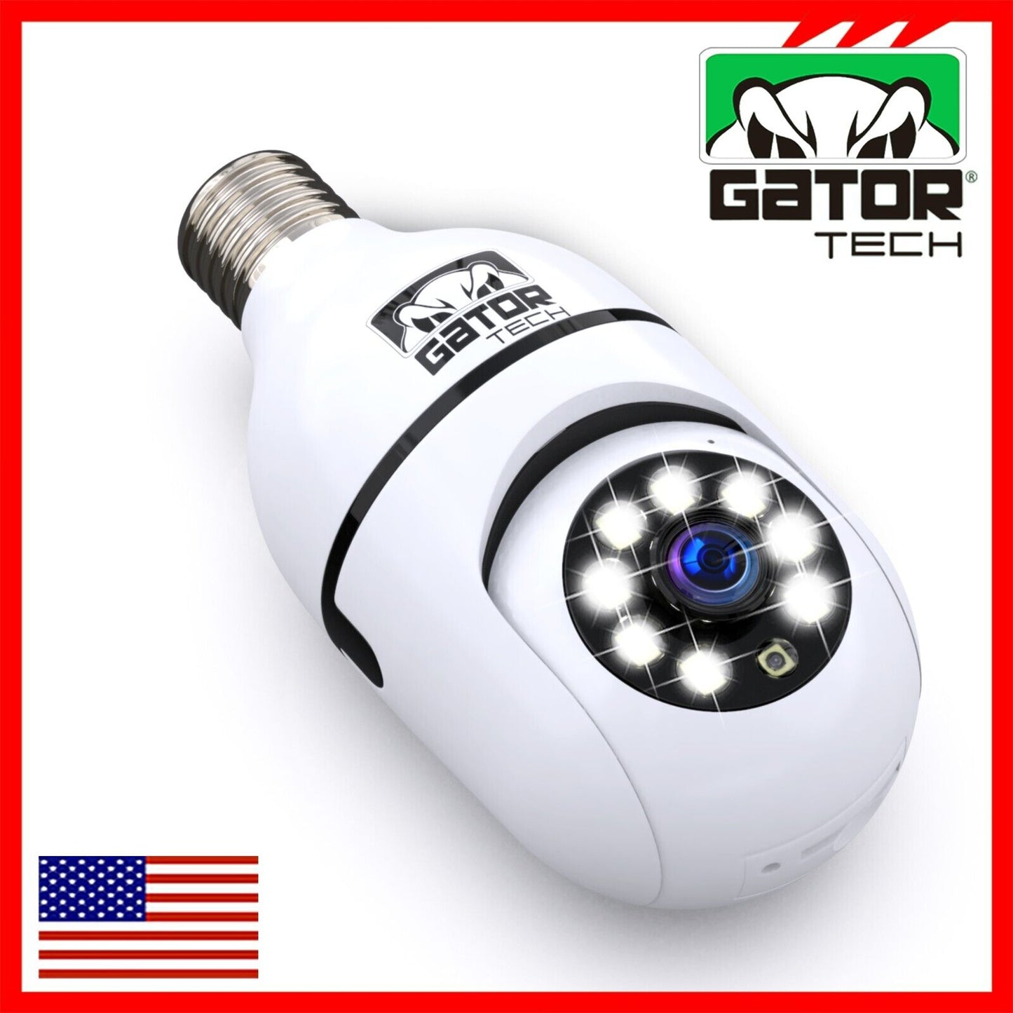 WiFi Wireless Security Camera HD 1080P IR Night Light Bulb Home Waterproof IP66