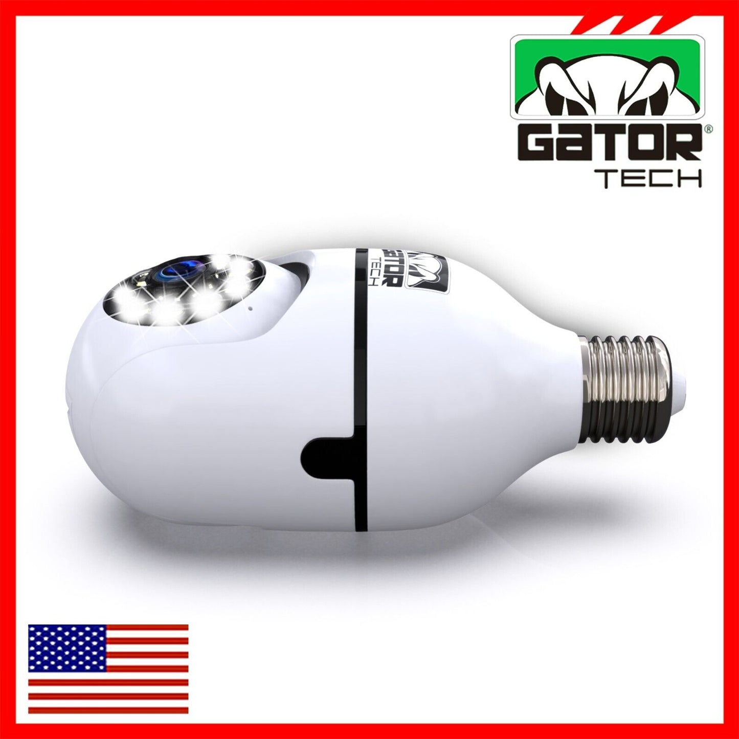 WiFi Wireless Security Camera HD 1080P IR Night Light Bulb Home Waterproof IP66