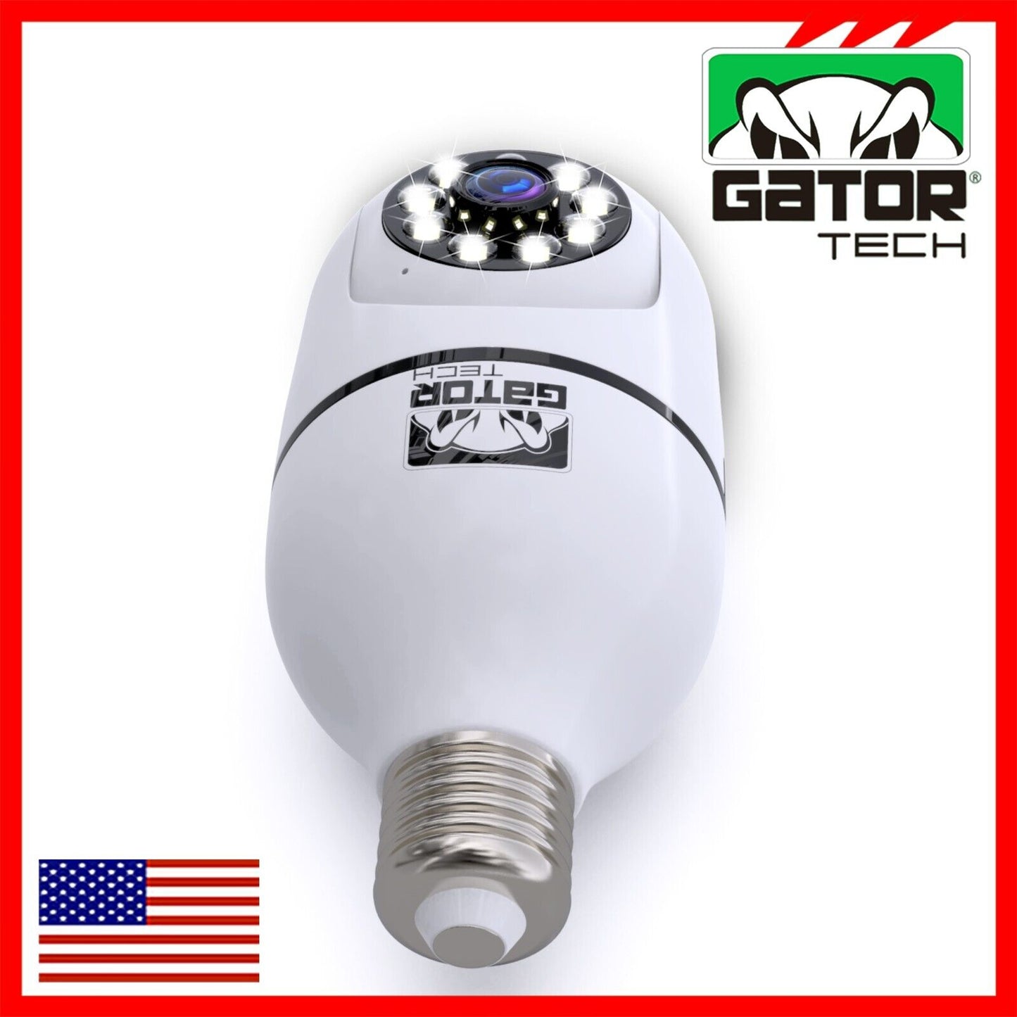 WiFi Wireless Security Camera HD 1080P IR Night Light Bulb Home Waterproof IP66